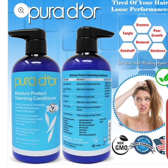 Pura d’or Moisture Protect Cleansing Conditioner. 16 oz. NEW!! - Picture 5 of 12